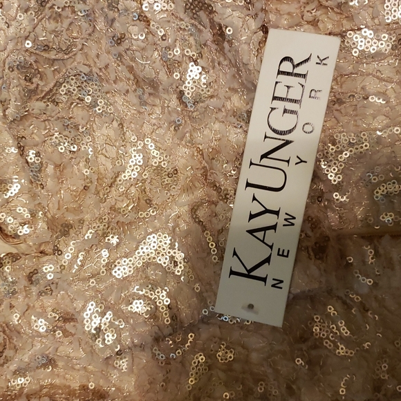 KAY UNGER NEW Sequin Textured Silk Jacket 8 - Picture 7 of 9